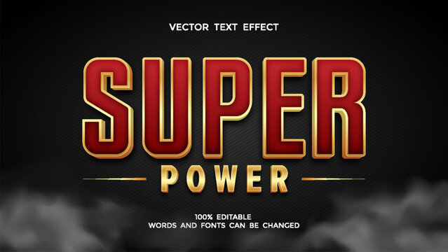 Fototapeta super power editable 3d text effect
