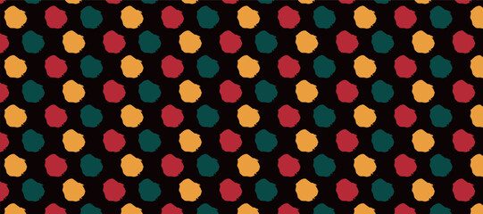 the African pattern. on a black background. doodle pattern. juicy colors. red. yellow. green. vector. for textiles and postcards. modern design. demanded.
