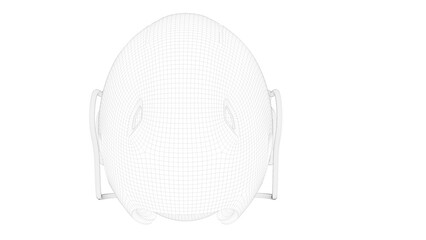 Helmet_Back View_Wireframe
( 3D Model , 3D Rendering , 3D Illustration )