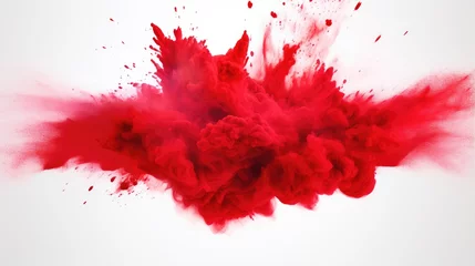 Deurstickers red paint splash © Hamza