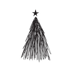 Christmas trees. trees. Christmas tree. a drawn drawing. black background color. style. gift wrapping. drawing. doodle. vector. on a colored background. there is animation. winter background.