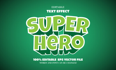 Super Hero Text, Editable Font Effect