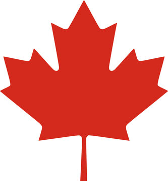 recommend clip art: Illustration of the famous red Canada leaf isolated 