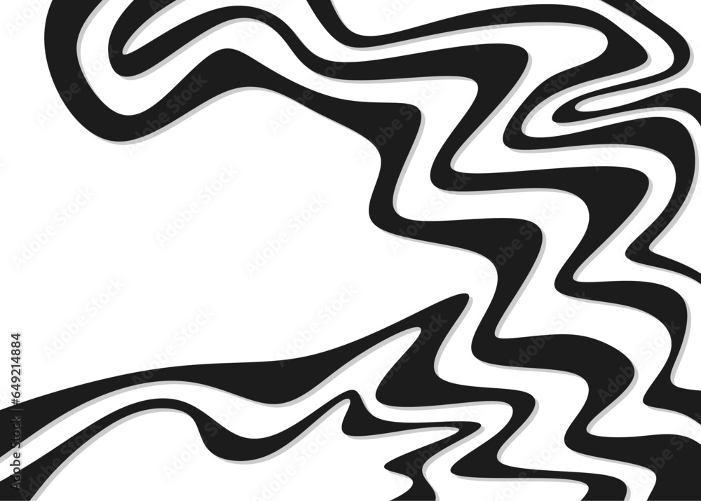 Poster abstract background with wavy line pattern and with some copy space area
