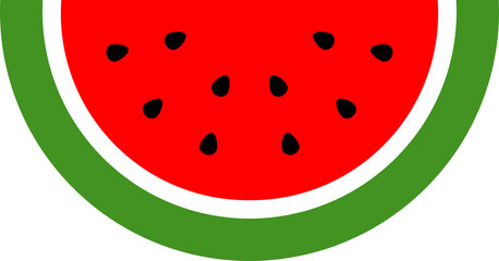 Watermelon icon illustration isolated on transparent background