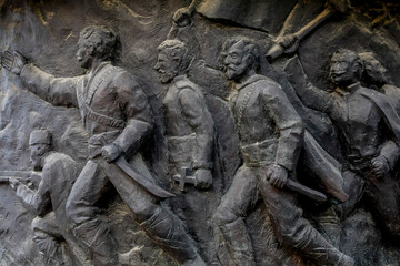 Relief in Skopje, Republic of Macedonia.