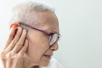 Old elderly with hearing problems,wax buildup,excessive earwax,discomfort and painful in the ear...