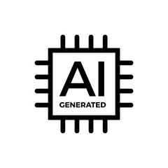 Artificial intelligence generated content. AI generated. Vector icon. - 649216695