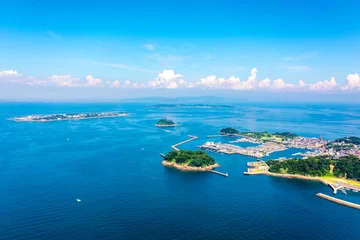 Foto op Canvas 夏の篠島港と日間賀島（左奥） （愛知県南知多町） © Kumi