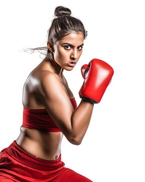 Woman Doing Kickboxing, kickboxing, fitness, martial arts, strong ,png, transparent background