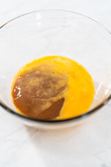 Gingerbread bundt cake with caramel filling