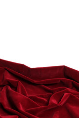 The Red Fabric on a White Background  Vertical