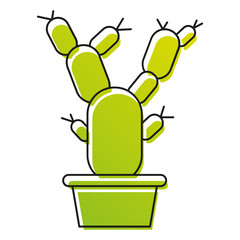 Colorful cactus icon