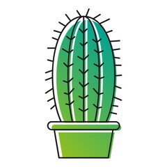 Colorful cactus icon
