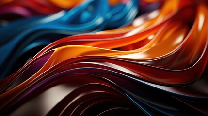 3D abstract waves forming a fluid and dynamic background