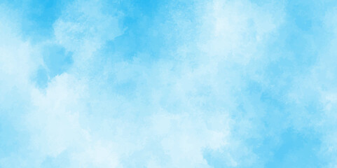 Defocused and blurry wet ink effect sky blue color watercolor background,  blurred and grainy Blue powder explosion on white background, Classic hand painted Blue watercolor,