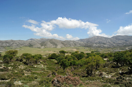 Le plateau du Nida vu du mont Ida près d'Anogia en Crète