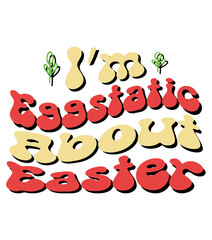 Retro ,Easter Bundle Craft Design. T-shirt Design. Illustration