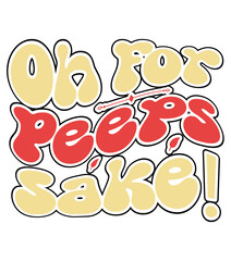 Retro ,Easter Bundle Craft Design. T-shirt Design. Illustration