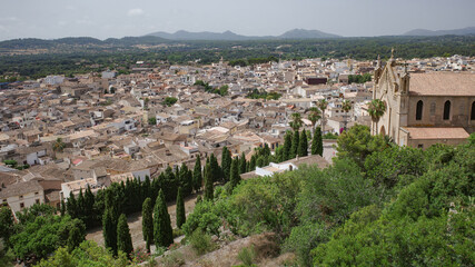 Fototapeta na wymiar Mallorca, Spain - 10 July, 2023: Views over the town of Arta, Mallorca