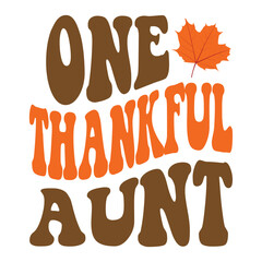 One Thankful Aunt Svg