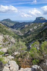 Fototapeta na wymiar Mallorca, Spain - 12 June, 2023: Views along the GR221 trail through the Tramuntana Mountains, Mallorca