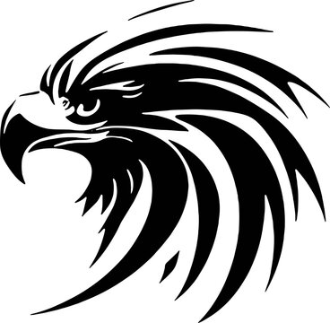 silhouette of eagle head vector