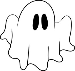 Retro Ghost Halloween t-shirt design. Cute cartoon. vintage vector illustration
