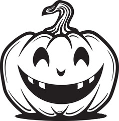 Pumpkin silhouette icon vector on a white background halloween element