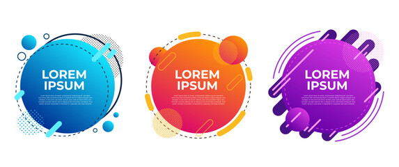 Abstract Circle fluid liquid organic shapes colorful abstract background. for banner web, app, poster isolated vector