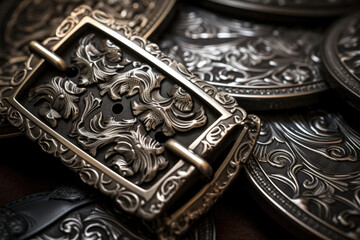 Buckle Up in Style: Exquisite Belt Buckles as Attention-Grabbing Fashion Statements, Showcasing Intricate Craftsmanship and Fashion-Forward Personal Style