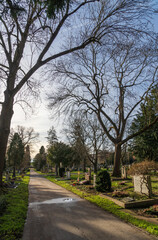 Fototapeta na wymiar Pragfriedhof Cemetery, Stuttgart in Stuttgart-Nord, Baden-Württemberg