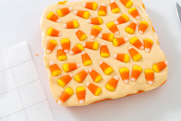 Candy corn fudge