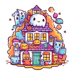 Haunted House props, PNG For Tshirt