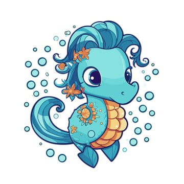 Seahorse , PNG For Tshirt