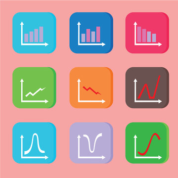 vector chart icon set