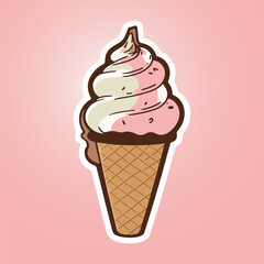 vector hand drawn ice cream