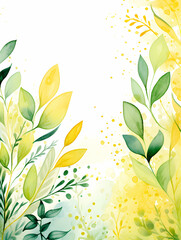 Watercolor Painting Of Leaves