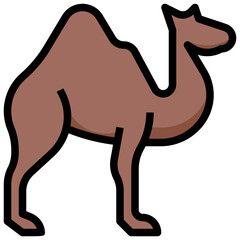 CAMEL filled outline icon,linear,outline,graphic,illustration