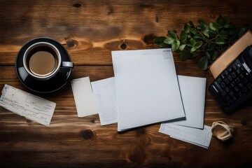 paper and cup of coffee