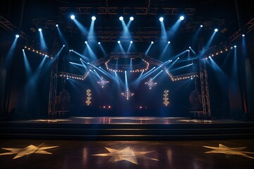 Stage with lights Concert Hall Club Dj Theater Nightclub