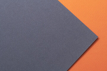 Rough kraft paper background, paper texture orange blue colors. Mockup with copy space for text