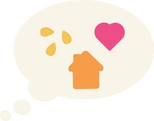 Dream bubble of homeless hamster. Homeless Guinea Pig waits for owner help. Pets and animals care. Vector cartoon illustration isolated on white background