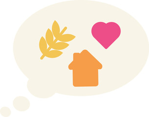 Dream bubble of homeless gray rat. Homeless Mouse waits for owner help. Pets and animals care. Vector cartoon illustration isolated on white background