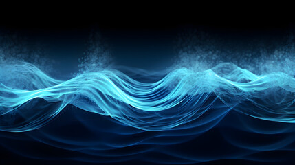 Vertical ambient wave structure screen wallpaper background. Blue. 16:9 Aspect Ratio.