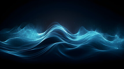 Vertical ambient wave structure screen wallpaper background. Blue. 16:9 Aspect Ratio.