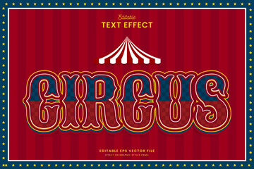 decorative vintage circus editable text effect vector design © OreNyee