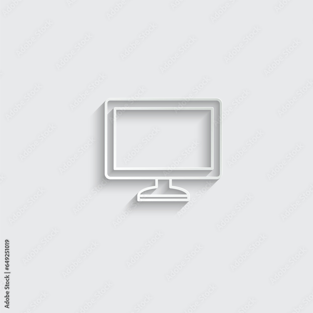 Poster computer screen icon vector display icon