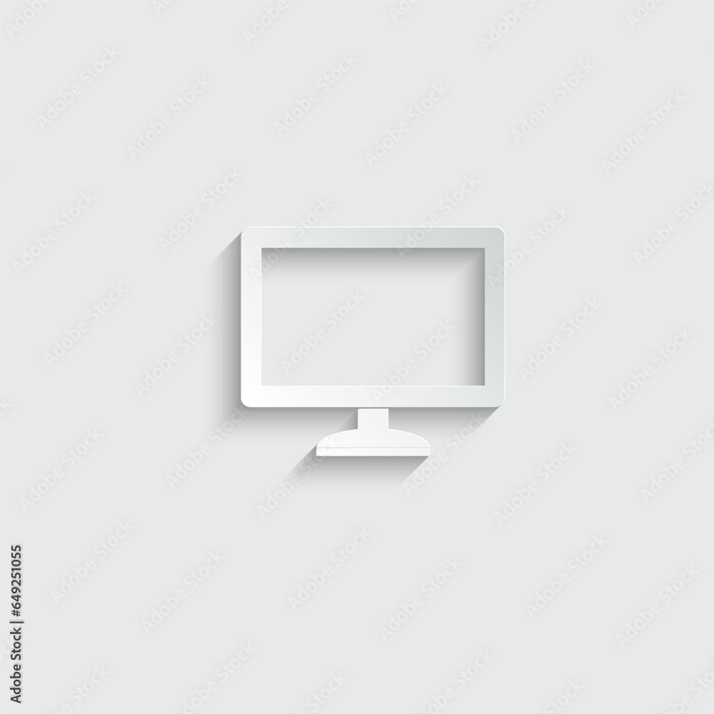 Poster computer screen icon vector display icon