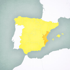 Map of Spain - Valencia